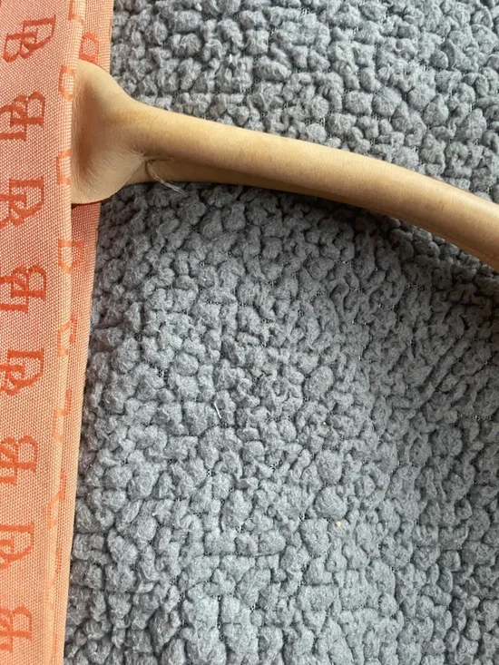 Dooney & Bourke Coral Orange Logo Tote with Tassel Drawstring - Picture 14 of 16